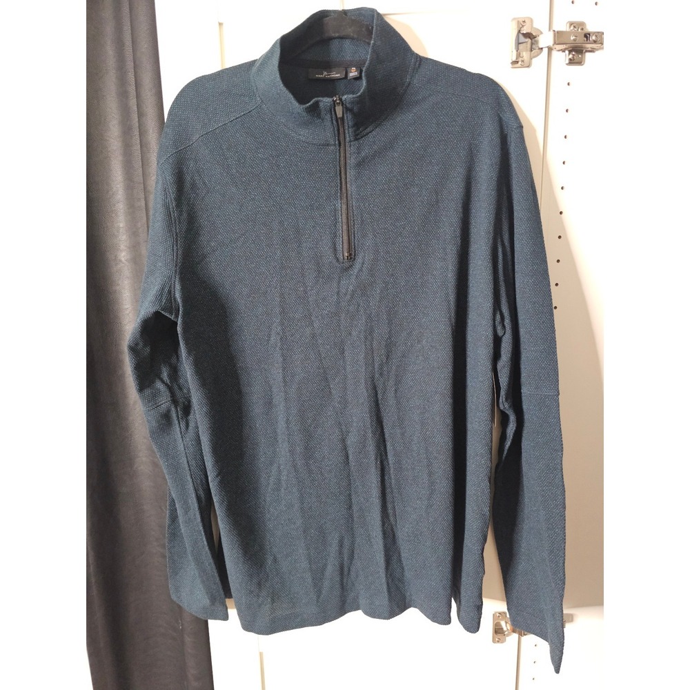 NWT Mark‎ Anthony Quarter Zip Pullover Long Sleeve Textured Top Casual Mens M